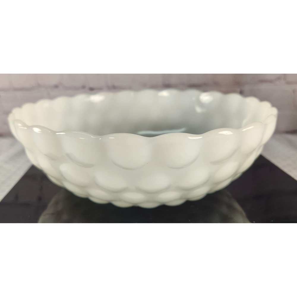 Cool Anchor Hocking-Fire King Milk Glass Bubble Bowl VTG 1930's-1940's